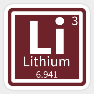 Lithium — Periodic Table Element 3 Sticker